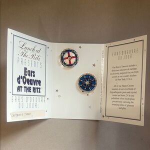 Lunch at the Ritz Ears d'Oeuvre captains tableNautical Earrings